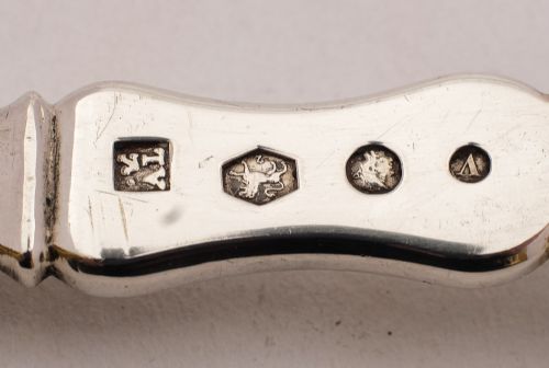 Lovely Pair Dutch Silver Salad Servers - 1855