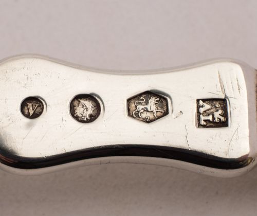 Lovely Pair Dutch Silver Salad Servers - 1855