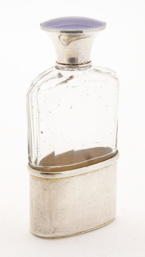 Lovely George V Silver Hip Flask - London 1917