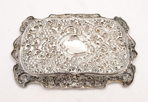 Gorgeous Edwardian Silver Tray - Birmingham 1907