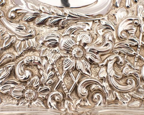 Gorgeous Edwardian Silver Tray - Birmingham 1907