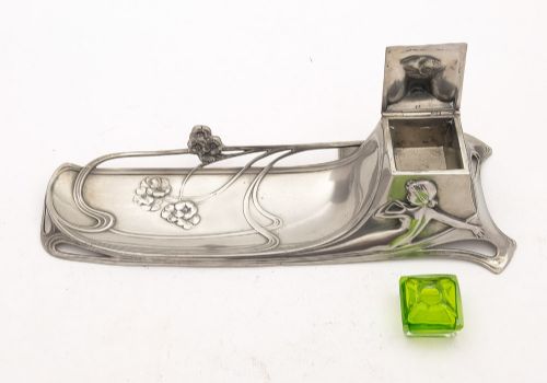 Fabulous Pewter WMF Art Nouveau Ink Stand - circa 1900