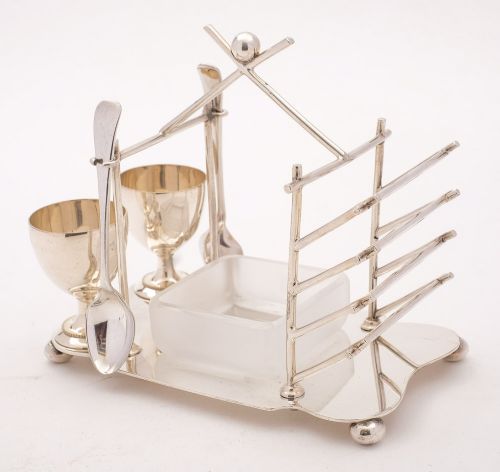 Nice Victorian Christopher Dresser Style Breakfast Cruet - 1884