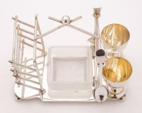 Nice Victorian Christopher Dresser Style Breakfast Cruet - 1884