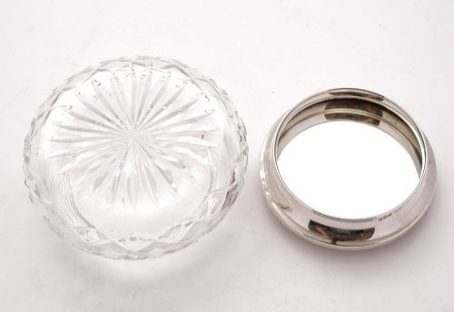 Nice Vintage Silver Mirror Lidded Jar - Birmingham 1964