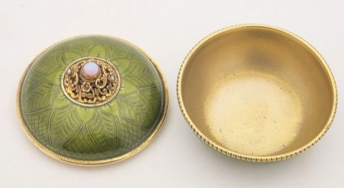 Fabulous Austrian/Hungarian Enamelled Silver Gilt Bowl & Cover - circa 1900
