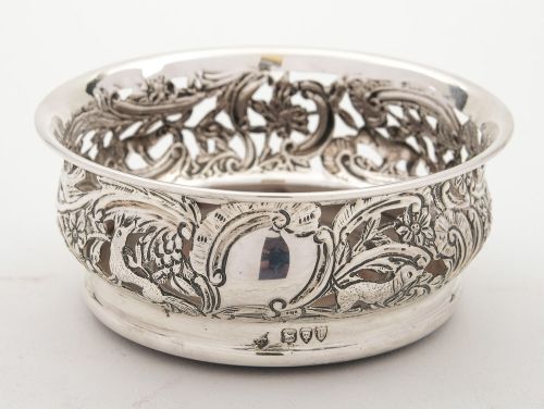 Fabulous Victorian Irish Style Silver Coaster - London 1895