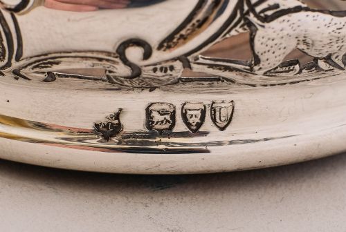 Fabulous Victorian Irish Style Silver Coaster - London 1895