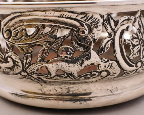 Fabulous Victorian Irish Style Silver Coaster - London 1895