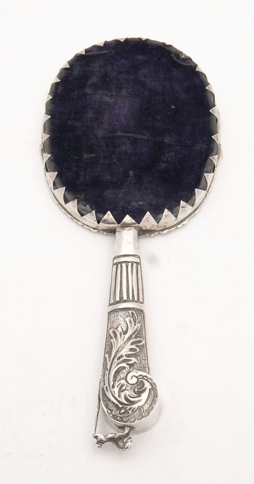 Wonderful Victorian Silver Hand Mirror - London 1880