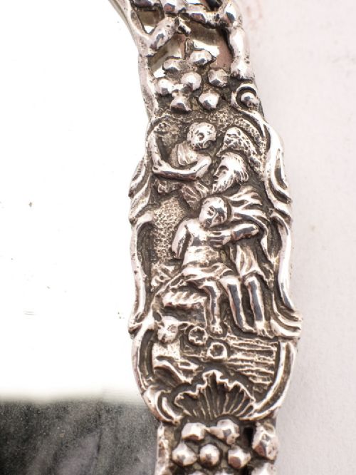 Wonderful Victorian Silver Hand Mirror - London 1880
