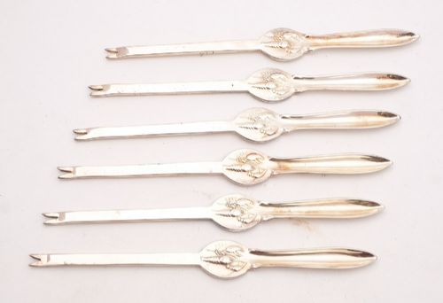 Lovely Cased Set of Lobster Picks - circa 1930