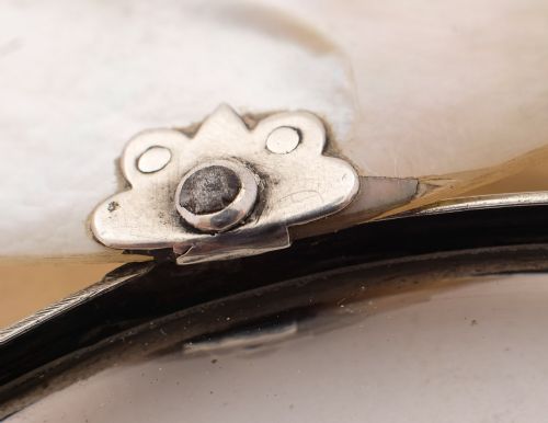 Nice Georgian Silver & MOP Folding Magnifying Glass - Circa 1820