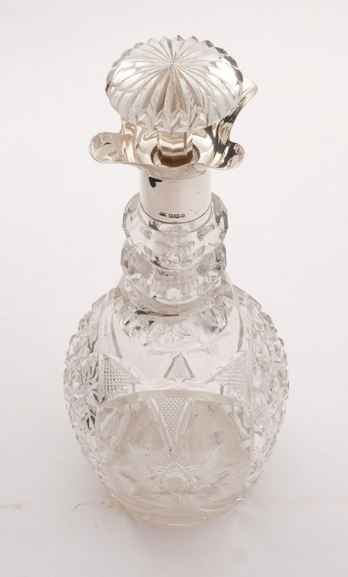 Lovely Silver Topped Decanter - Sheffield 1925