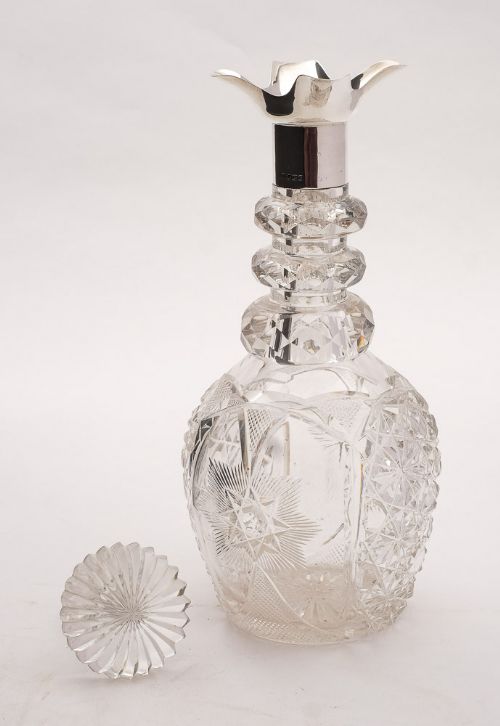 Lovely Silver Topped Decanter - Sheffield 1925