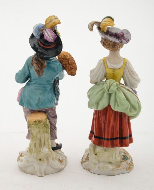 Gorgeous Pair French China Figurines - circa 1900