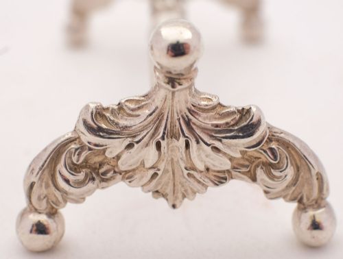 Unusual Pair Victorian Silver Knife Rests - London 1846