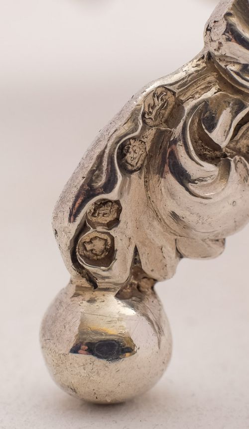 Unusual Pair Victorian Silver Knife Rests - London 1846