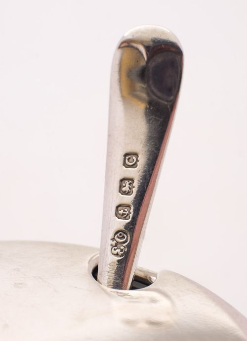 Fabulous Drum Shaped Silver Mustard Pot - Sheffield 1896