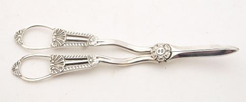 Lovely Pair Edwardian Silver Grape Scissors - Sheffield 1903