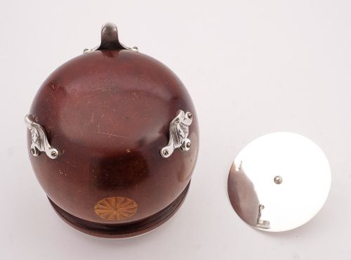 Lovely Edwardian Mahogany Biscuit Box/ Cookie Jar - circa 1905