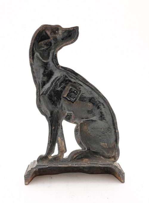 Fabulous Victorian Iron Hound Doorstop - circa 1870