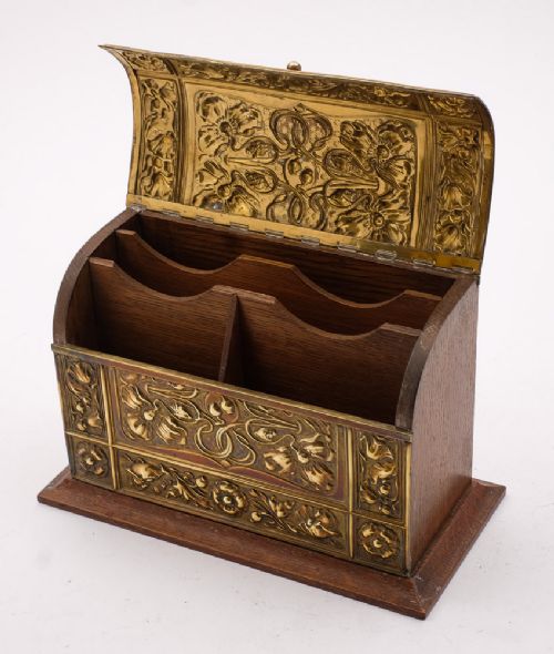 Good English Art Noveau Edwardian Document Box - circa 1905