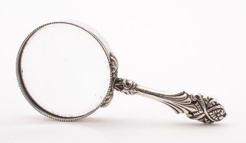 Lovely Edwardian Silver Handled Magnifying Glass - Birmingham 1905