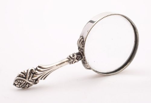 Lovely Edwardian Silver Handled Magnifying Glass - Birmingham 1905
