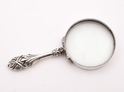 Lovely Edwardian Silver Handled Magnifying Glass - Birmingham 1905