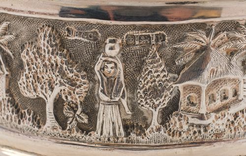 Unusual English Indian-Style Preserve Pot Birmingham 1914