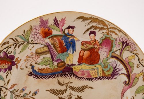 Gorgeous English Hand Painted China Plate Circa 1800