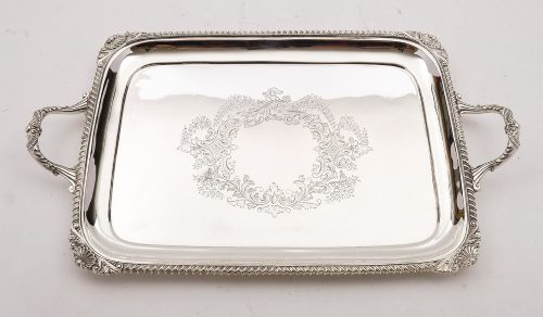 Wonderful Victorian Silver Plated Tray Circa 1890