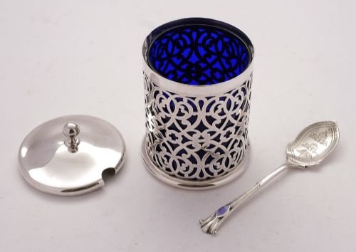 Lovely Edwardian Silver Plated Preserve Pot Circa 1905