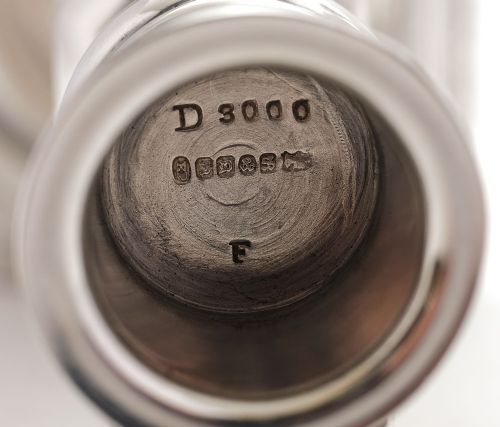 Gorgeous Pair of Georgian Style Silver Plated Candlesticks Circa 1920