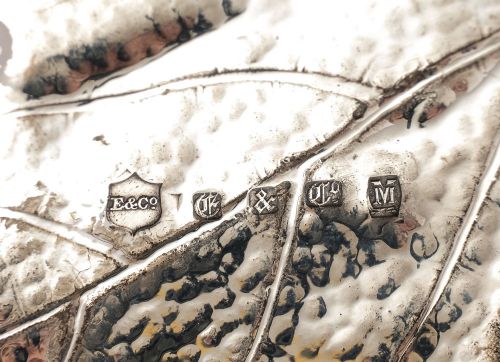 Stunning Victorian Elkington Silver Plated Leaf Serving Dish - 1898