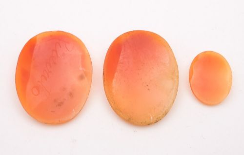 Three Nice Italian Carved Shell Cameos Circa 1920