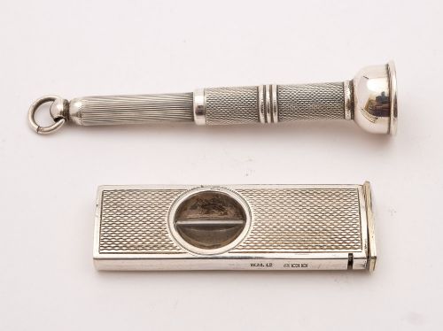 Good Silver Cigar Cutter & Piercer Birmingham 1962