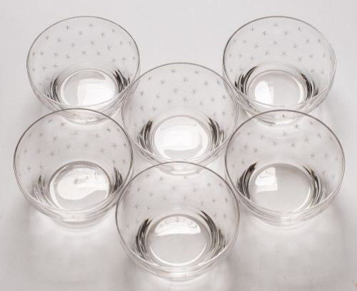 Lovely Edwardian Set of 6 Glass Bowls Circa 1905
