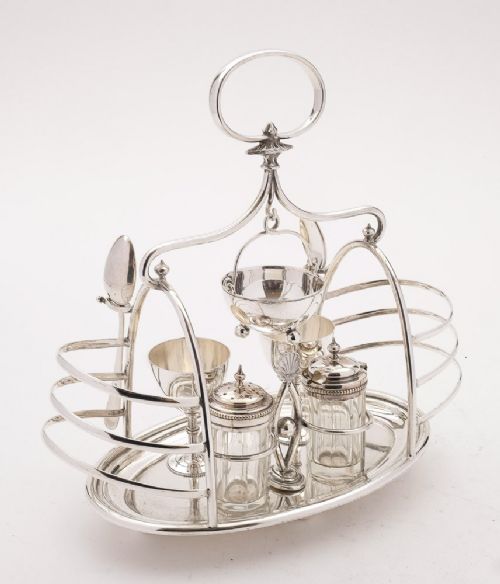 Gorgeous Edwardian Silver Plated Breakfast Cruet Circa 1905