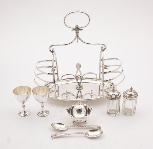 Gorgeous Edwardian Silver Plated Breakfast Cruet Circa 1905