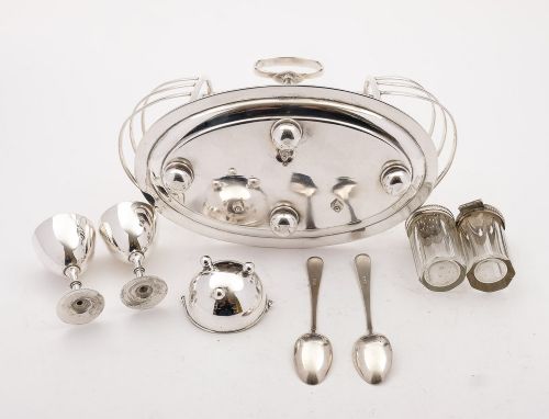 Gorgeous Edwardian Silver Plated Breakfast Cruet Circa 1905