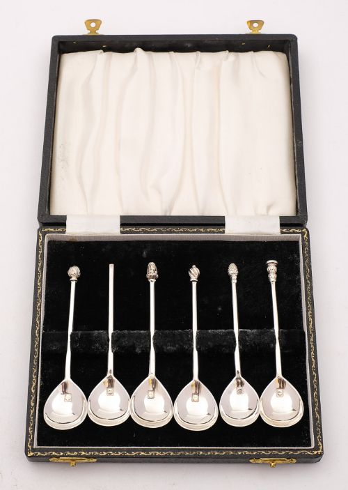Nice Vintage Silver Collection of Tea Spoons London 1964