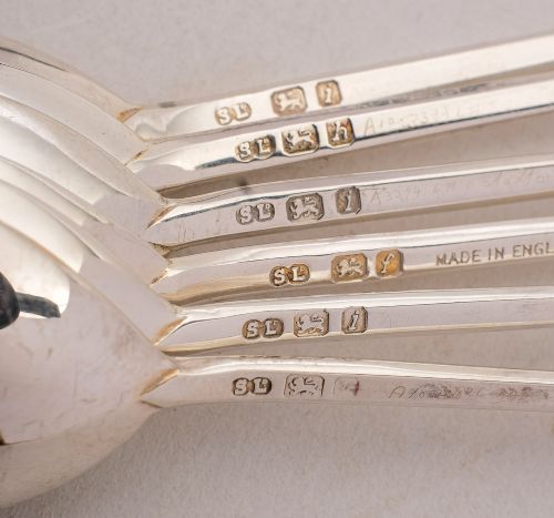 Nice Vintage Silver Collection of Tea Spoons London 1964