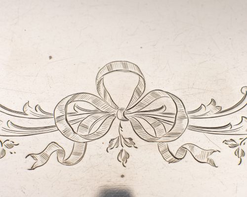 Good English Silver Oval Tray Birmingham 1911