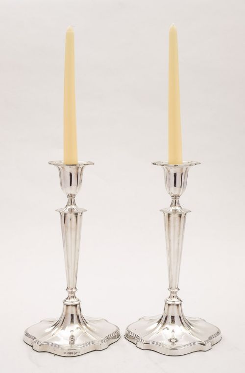 Stunning Pair of Edwardian Silver Plated Candlesticks Circa 1905