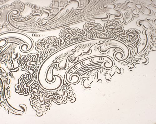 Fabulous Silver Plated Oblong Serving Tray Circa 1930