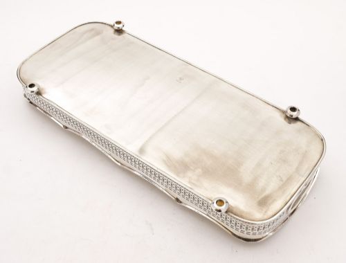 Fabulous Silver Plated Oblong Serving Tray Circa 1930