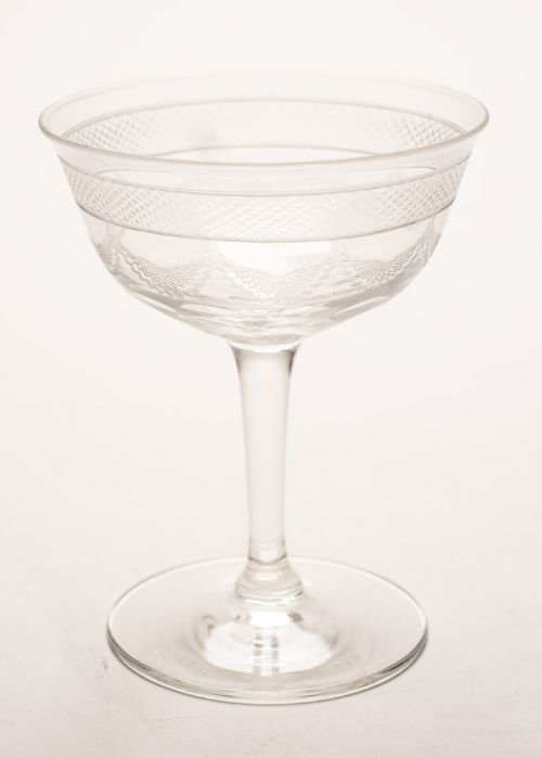 Lovely Set of 4 Edwardian Champagne Glasses Circa 1905