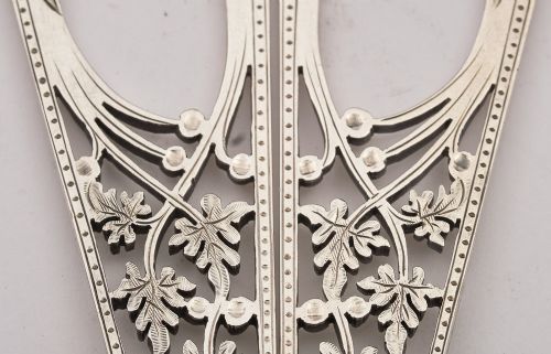 Fabulous Cased Victorian Grape Scissors Circa 1890